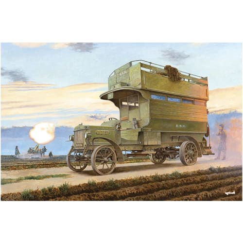 Roden 1/72 Scale WW1 British Type B Double-Decker Bus Plastic Model Kit RE72732