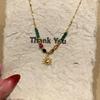 Colorful Beaded Sunflower Necklace Handmade Pendant Necklace Adjustable Chain Necklace Unique Style Jewelry for Women