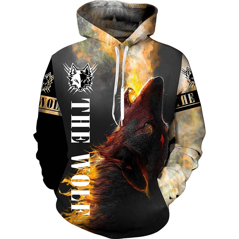 Cálido suéter con capucha con estampado de lobo 3D en primavera y otoño  para el hombre comprar a buen precio — entrega gratuita, reseñas reales con  fotos — Joom