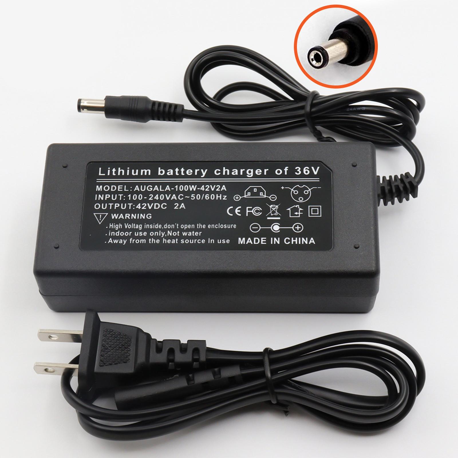 

Адаптер питания 42 В 2 А, штекер, для зарядного устройства литиевой батареи электровелосипеда 36 В, разъем зарядного устройства для батареи электросамоката/электровелосипеда One Size