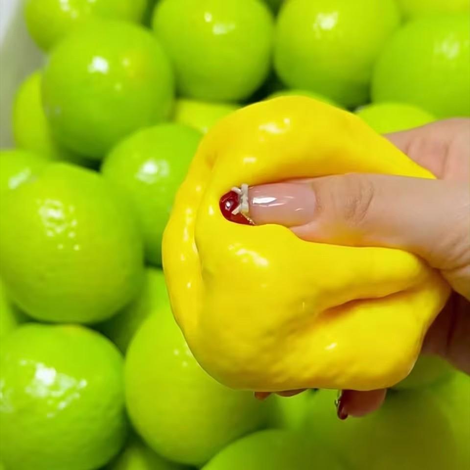 HEISS Wassermelone Knusprig Zitrone Stressball Knetspielzeug Farbwechselnd Mango Squishy Fidget Ball ASMR Sensorisches Stressabbau Spielzeug