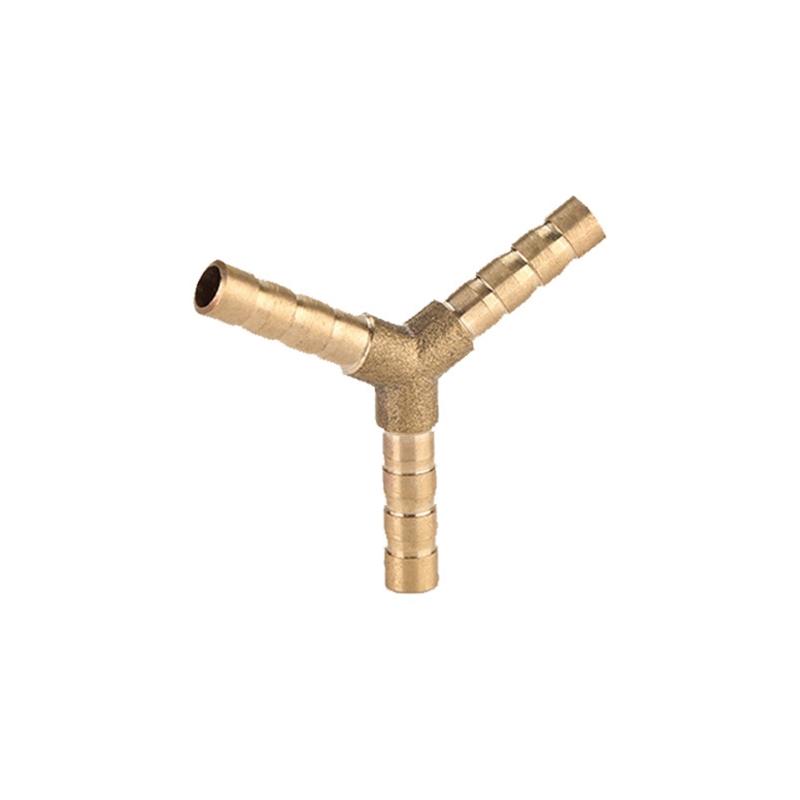 

Tee Connector 2/3/4-way Hose Joint Tube Brass Barb Hose Fitting Water Tube Fittings for Air Oil Tube Hose Multi-Sizes Y type 3 pass 8mm