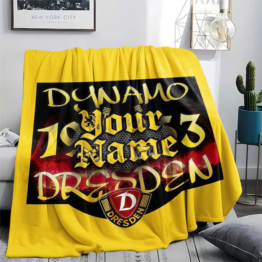 1 Stück Dynamo Dresden Benutzerdefinierter Name Gemustert Flanell Decke Geeignet Für Alle Jahreszeiten Für Heimdekoration Wärme Und Komfort Geschenke Feiertagsgeschenk