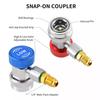 R134A H/L Auto Car Quick Coupler Connector Brass Plating Adapter Air Conditioning Refrigerant Adjustable AC Manifold Gauge