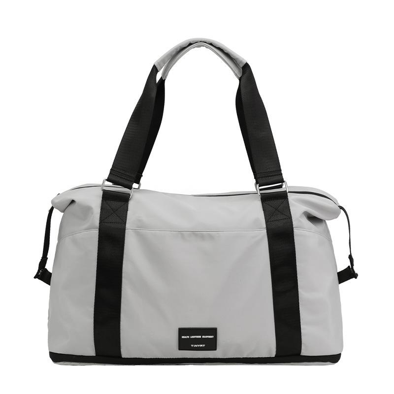 

Дорожная сумка складная для хранения снаружи. Большая вместимость многофункциональной дорожной сумки может быть установлена на стержне сумки. серый