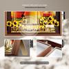 Sunflower Wood Frame 3D Building Block Photo Frame with Induction Light - Educational Assembly Toy and Decorative Ornament.