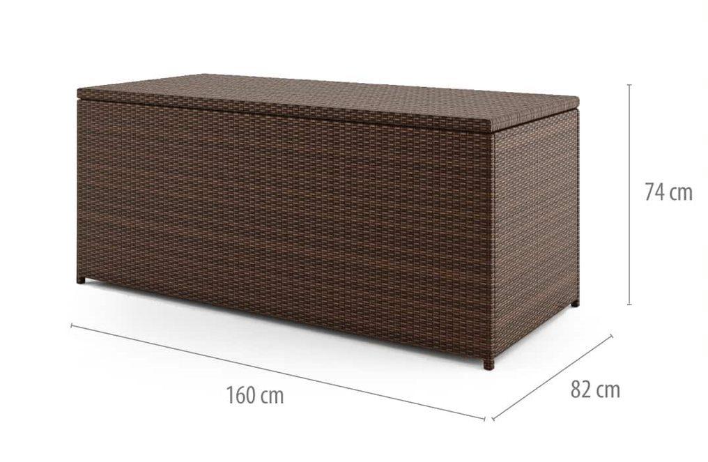Garden Chest Scatola 160X82X74 954L Oltre Royal Sand Technorattan Homms