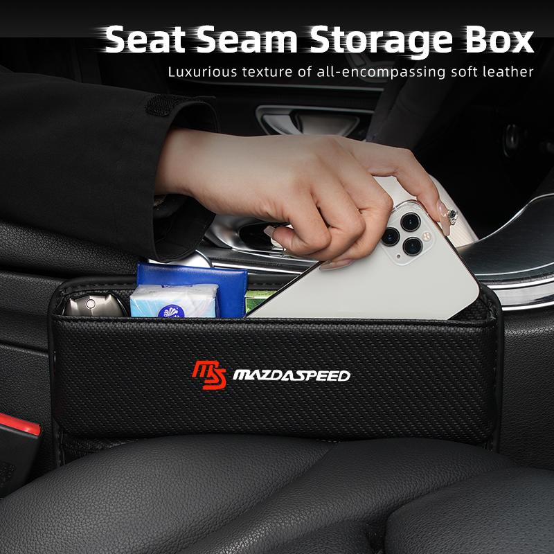 Car Seat Gap Organizer Storage Box Leather Crevice Side Pocket Accessories For Mazda 6 3 5 2 CX5 CX7 323 Demio Axela Atenza CX9 nn1