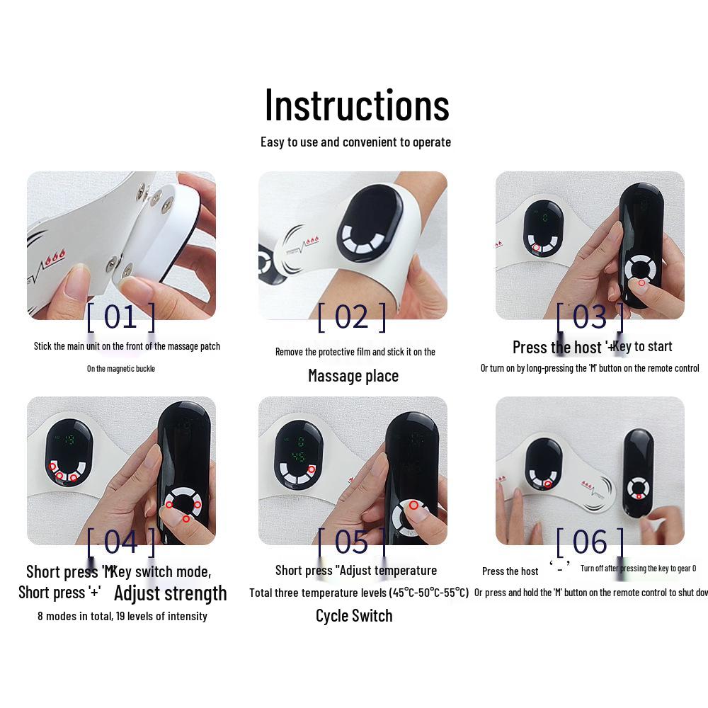 Cross-border EMS Automatic Double Pulse Waist Massage & Sculpting Device