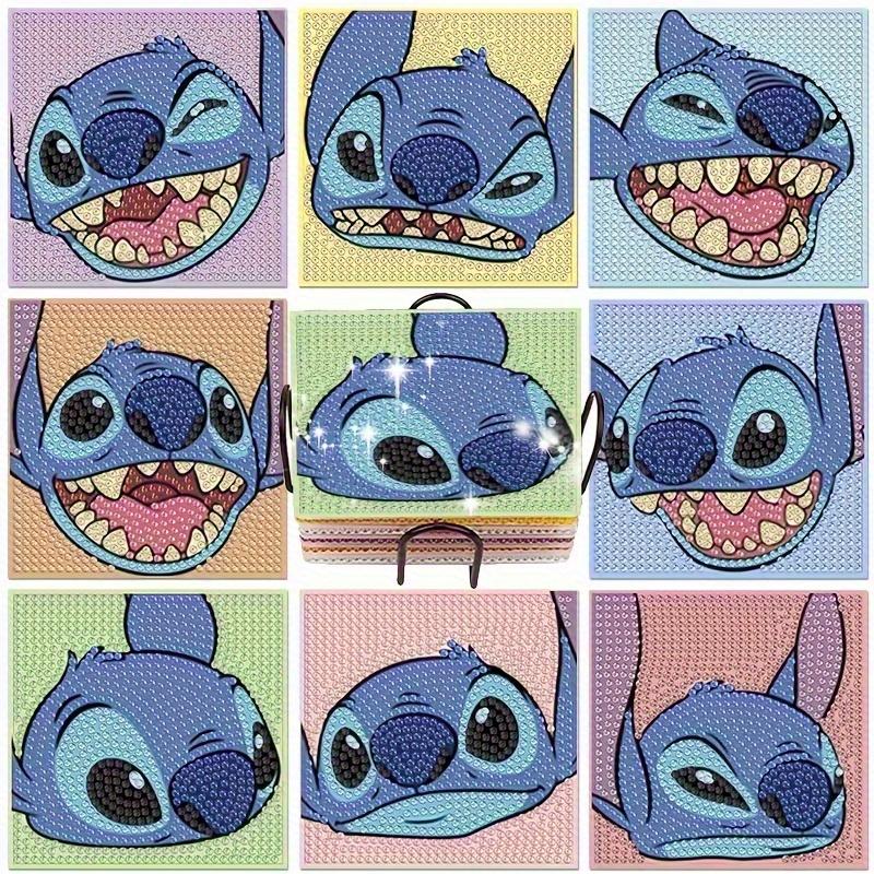 

8pc/sets Cartoon Characters Diamond Painting Coasters DIY Diamond Art Coasters 5D Full Drill Diamond Coasters Acrylic Round Cup