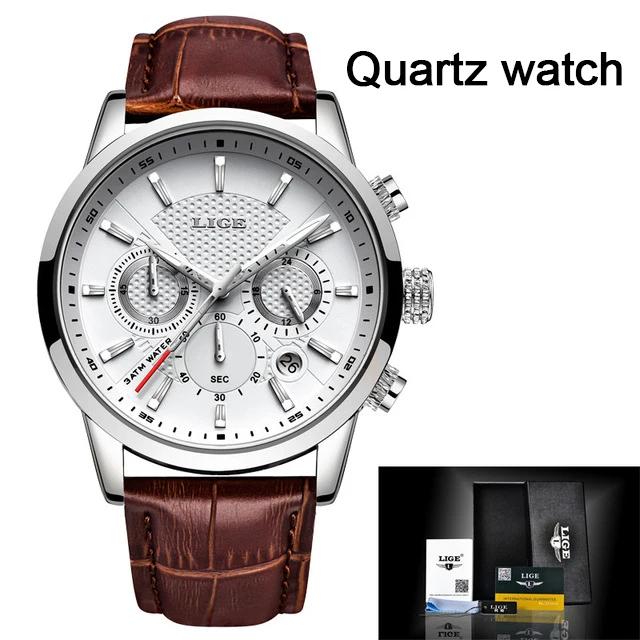 LIGE Brand Retro Mechanical Wristwatch Tourbillon Automatic Watch Sport Clock Leather Casual Business Men Watches Relojes Hombre