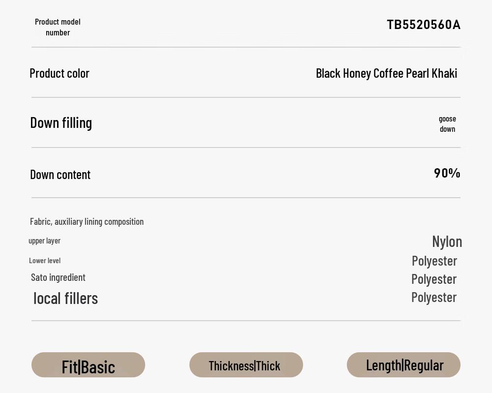 Tanboer Women's Short Goose Down Jacket TB5520560A