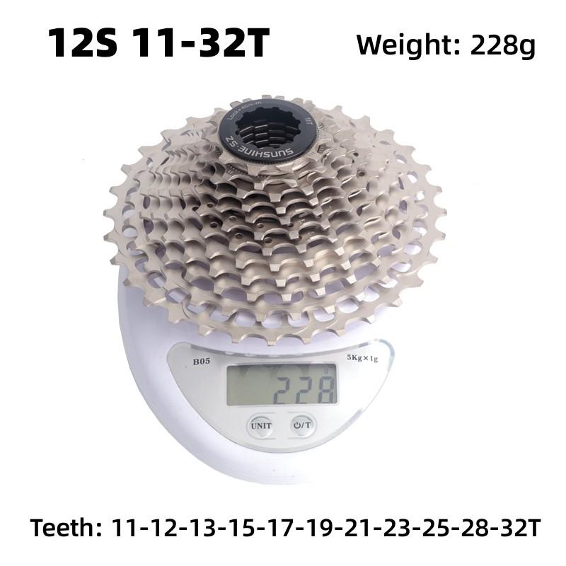 SUNSHINE 11v 12v Cassette 12 11 Speed Road Bike Sprocket Bicycle Ratchet Freewheel HG 11S Relationship Ultralight