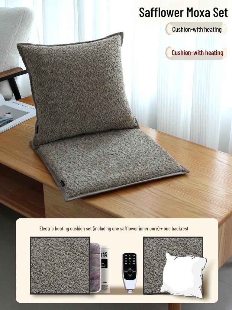 Wormwood Heated Seat Cushion with Moxibustion Therapy - Electric Heating Pad for Office Chairs