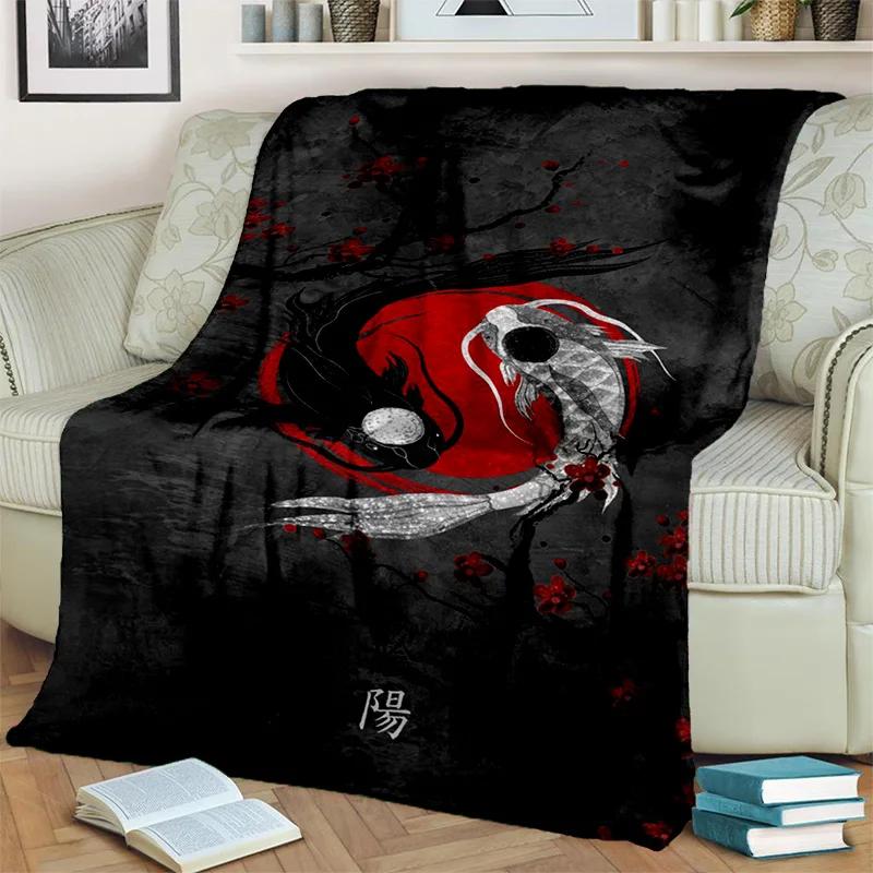 Chinese 3D Tai Chi Bagua Yin Yang  Blanket,Soft Throw Blanket for Home Bedroom Bed Sofa Picnic Travel Office Cover Blanket Kids