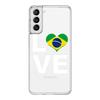 Brazil Brazilian flag Football Phone Case For Samsung Galaxy S23 S22 Ultra S20 S21 FE 5G S10 S10E S9 S8 Plus 4G Soft Clear Cover