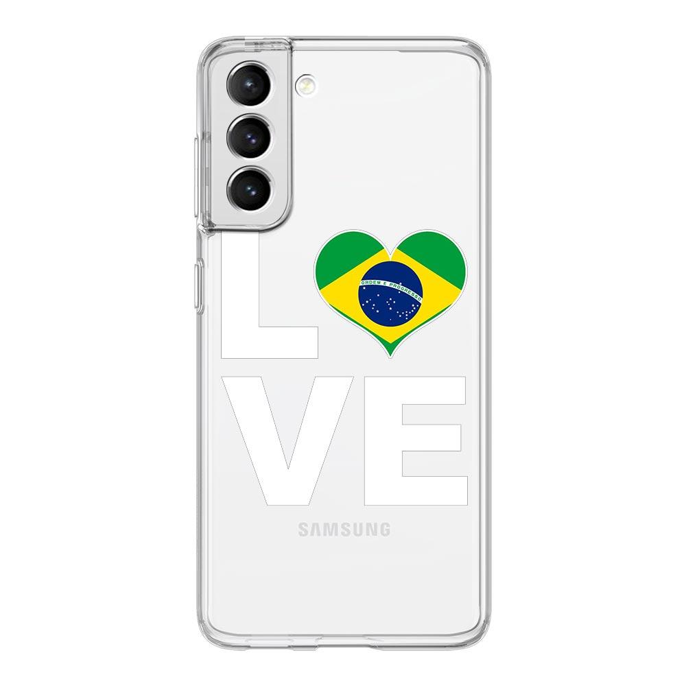 Brazil Brazilian flag Football Phone Case For Samsung Galaxy S23 S22 Ultra S20 S21 FE 5G S10 S10E S9 S8 Plus 4G Soft Clear Cover