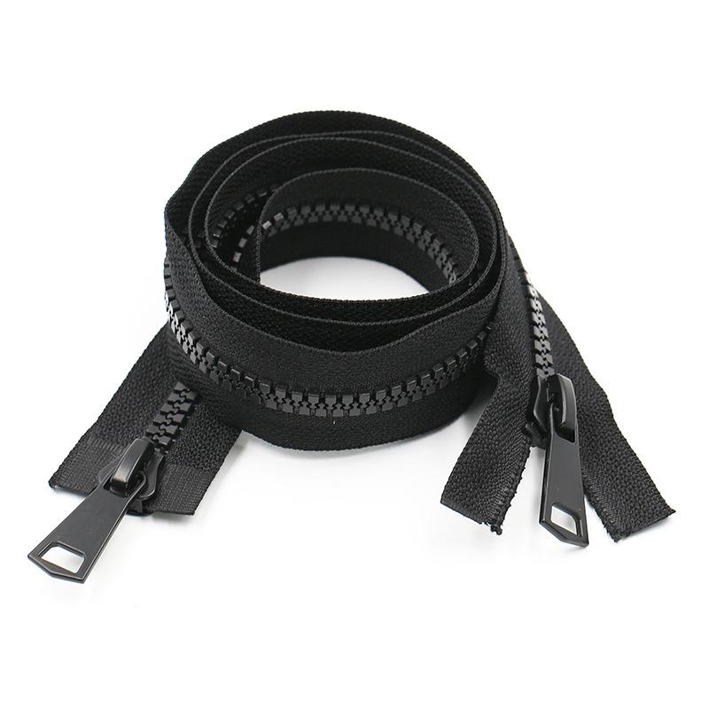 

нет. 8 И нет. 15 Пуховик Молния Смола Двухголовая Длинная Одежда Куртка Двусторонняя Двухсторонняя Молния Слайдер Black 60cm * No. 8