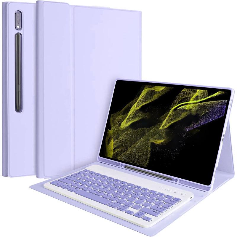 Custodia per Tablet Samsung S10 FE+: Tastiera da 13,1", Slot per penna, Copertina in pelle, Mouse da 12,4"