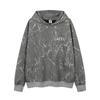 Unisex Distressed Crack Embroidery Letter Hoodie Streetwear Oversized Pullover Men Women Fall