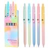 5Pcs Rainbow Minimalist Press Type Quick Drying Carbon Gel Pens Set For Students,Nurse,Bible Journal Supplies Office Accessories