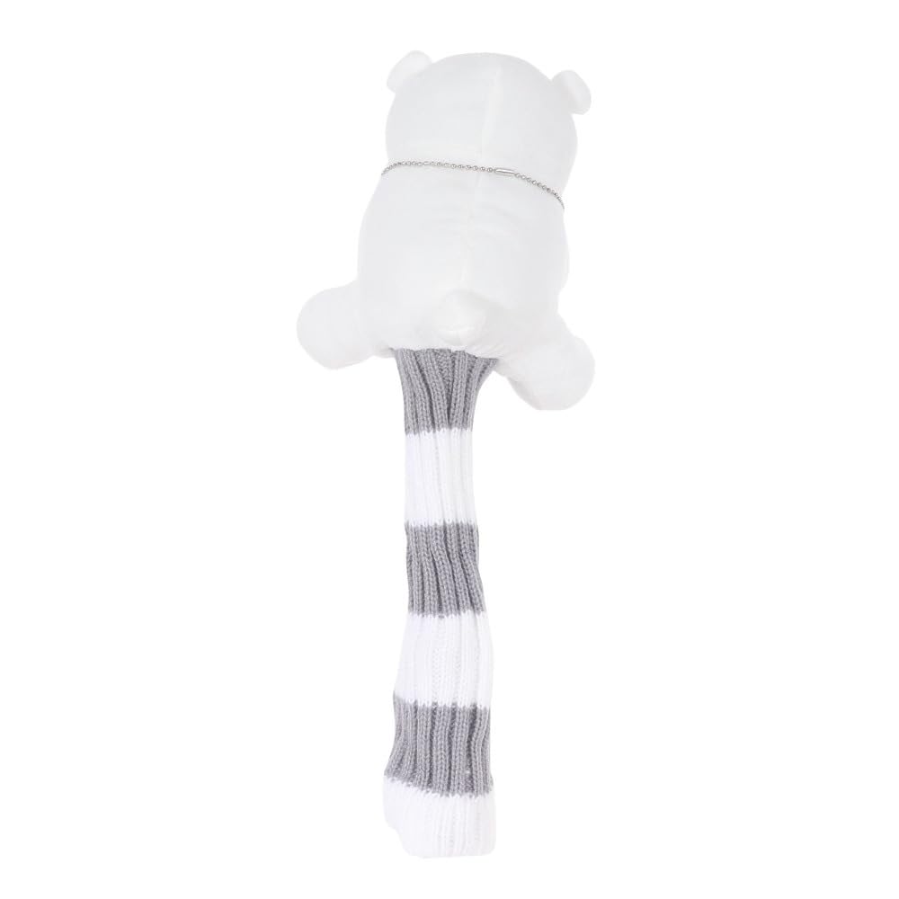Callaway AM BEAR UT WHT SS 23 Headcover (for UT Clubs, with Club Number Tag and Interchangeable Club Numbers (3, 4, 5, 6, 7)) White, Women's