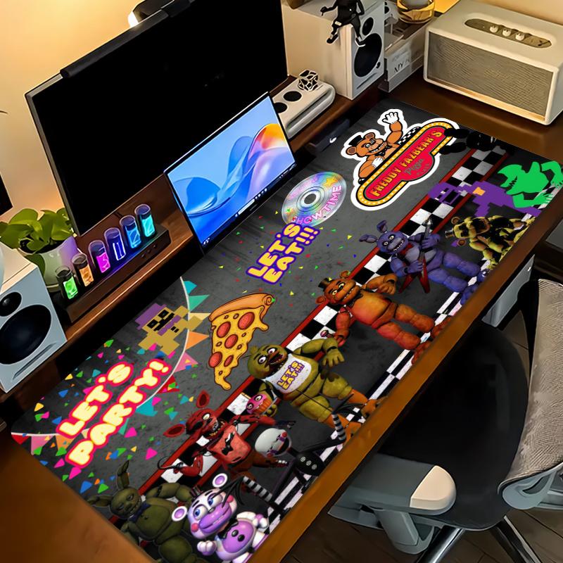 FNAF Freddy Color Mouse Pad Large Gaming Table Cushion Non-slip Laptop Tablet Big Mousepad XXL Mat Mini PC Playmat With Lock edge
