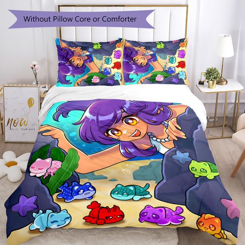 Set Biancheria da Letto 3 Pezzi Pixel Game Chiusura Copripiumino Include 1 Copripiumino & 2 Federe per Tutte le Stagioni Camera da Letto Casa Arredamento Stanza dello Studente