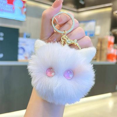 Cute Cat Plush Keychain Doll Toys Bag Pendant Car Key Ring For Schoolbag Pendant Decoration Accessories Gift Student Bag Pendant