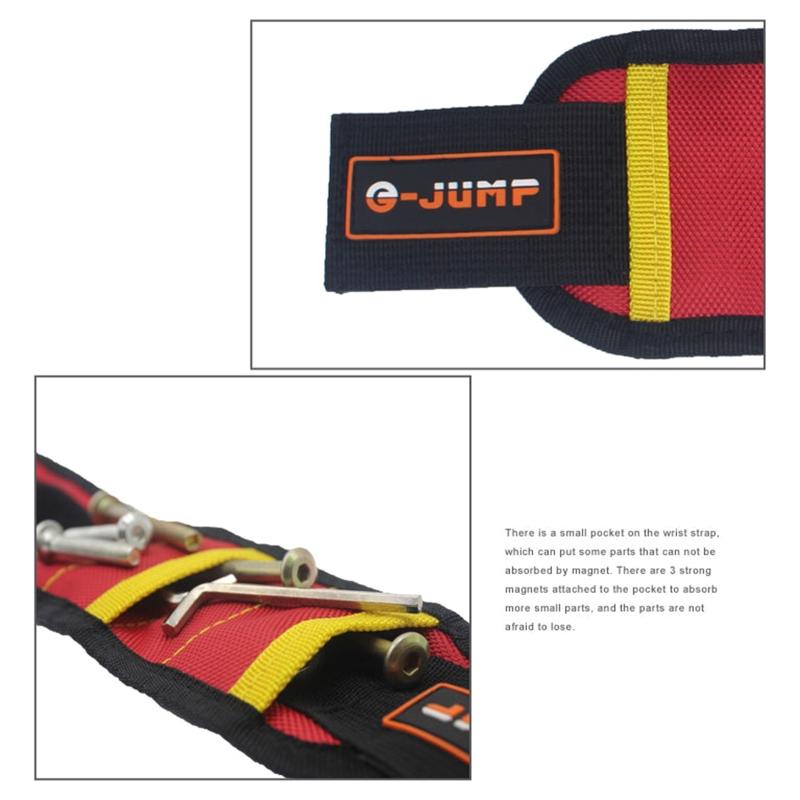 Magnetic Wristband Adjustable Tool for Decoration Electric Power Automobile Maintenance Gifts for Men//DIY Handyman