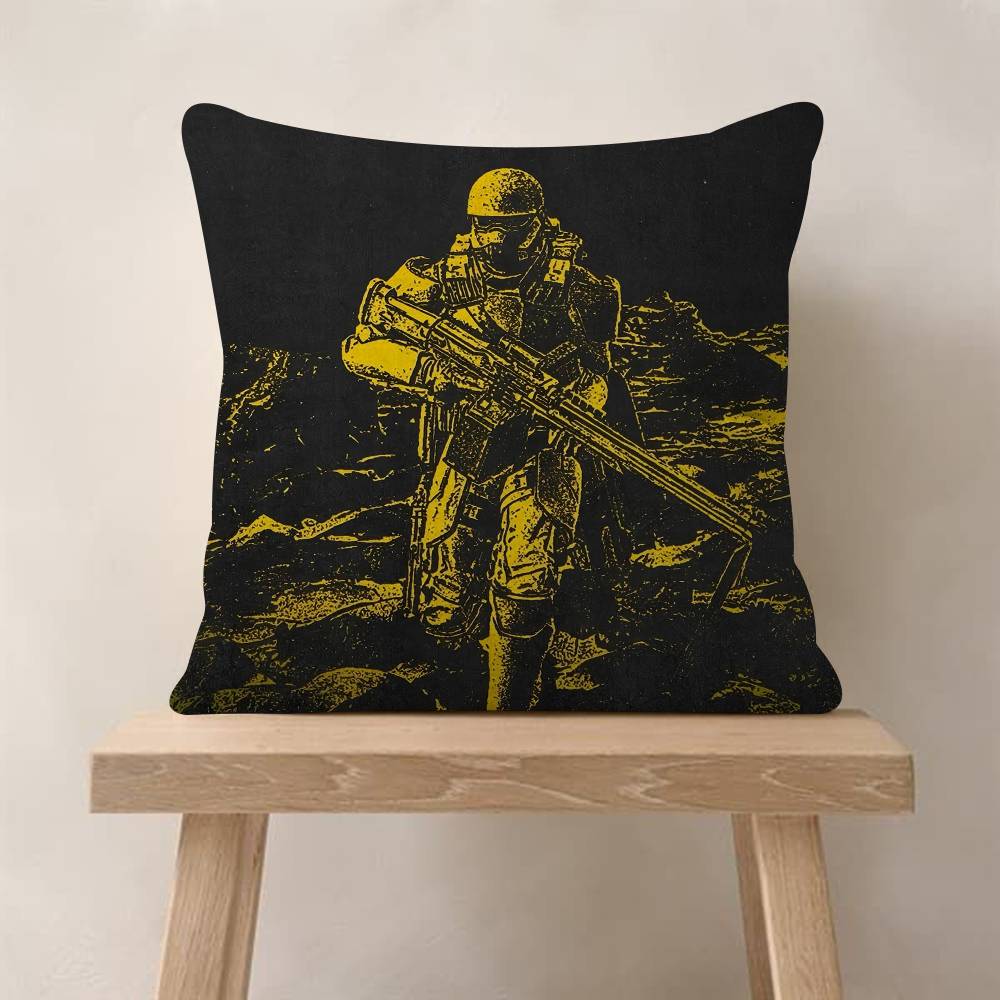 Game HHelldiversS Cool Cushion Cover Pillowcase Upholstery Sofa Throw Pillow Home Decor Pillowcas