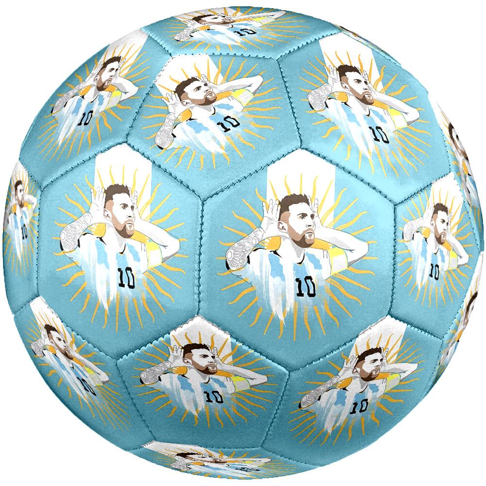 Argentina's Golden Celebration Soccer Ball Size 5 Football Machine-Stitched Indoor/Outdoor Training and Matches Soccer Accessory