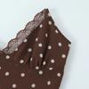 Popular spring new European and American temperament sexy polka dot V-neck lace suspender backless dress