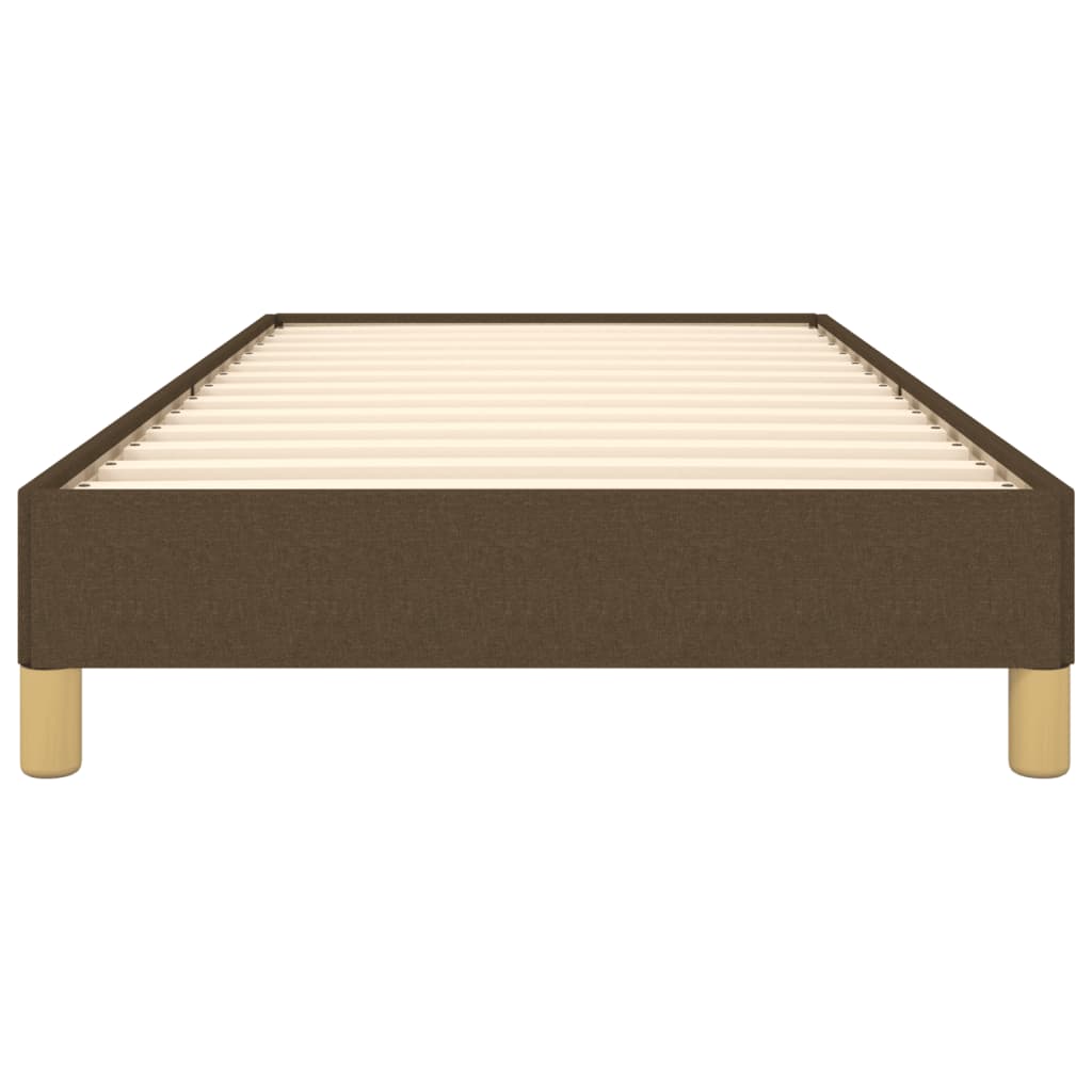 Vidaxl Bed Frame Without Mattress, Dark Brown, 90X200 Cm, Fabric