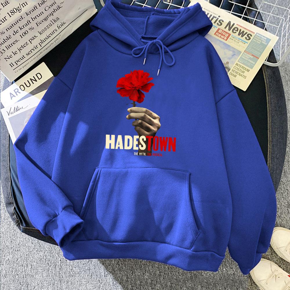 Musikalische Hadestown Hoodies für Damen/Herren Winter Lässige Druck-Sweatshirts Roupas Femininas Sudaderas Tasche Fleece Damen-Hoodie