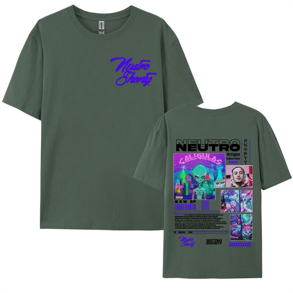 

Rapper Neutro Shorty Album Tour 2025 Merch T Shirts Mens Clothing Hip Hop Short Sleeve Tshirts Casual 100 Cotton Tshirt Tops 3XL