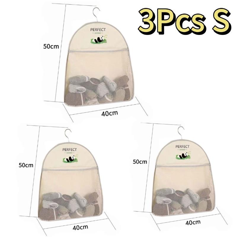 Storage Hanging Bag ,Hanging Underwear Bag, Socks, and Bra Mesh Storage Bag Wall Mounted Storage Bags, Transparent Pocket Design