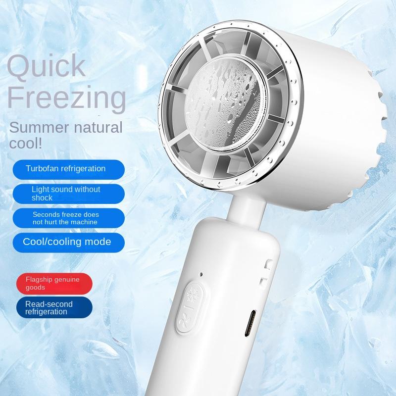 Portable Handheld Turbo Fan Ice Wind 100 Wind Speeds Adjustable Mini Personal Fan Battery Operated Electric Eyelash Fan