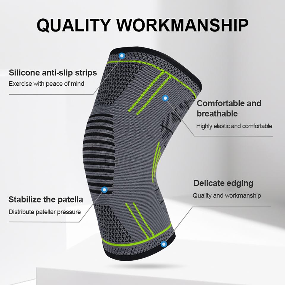 1Pcs High-Elastic Knee Pads Package Shock Absorption Knitting Comfort Breathable Knee Protection Sports Fitness Hiking Football