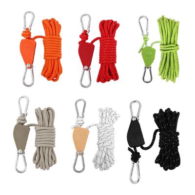 Adjusted Fixed Rope Pulleys Stopper Tie Downs Rope Hanger Ratchets