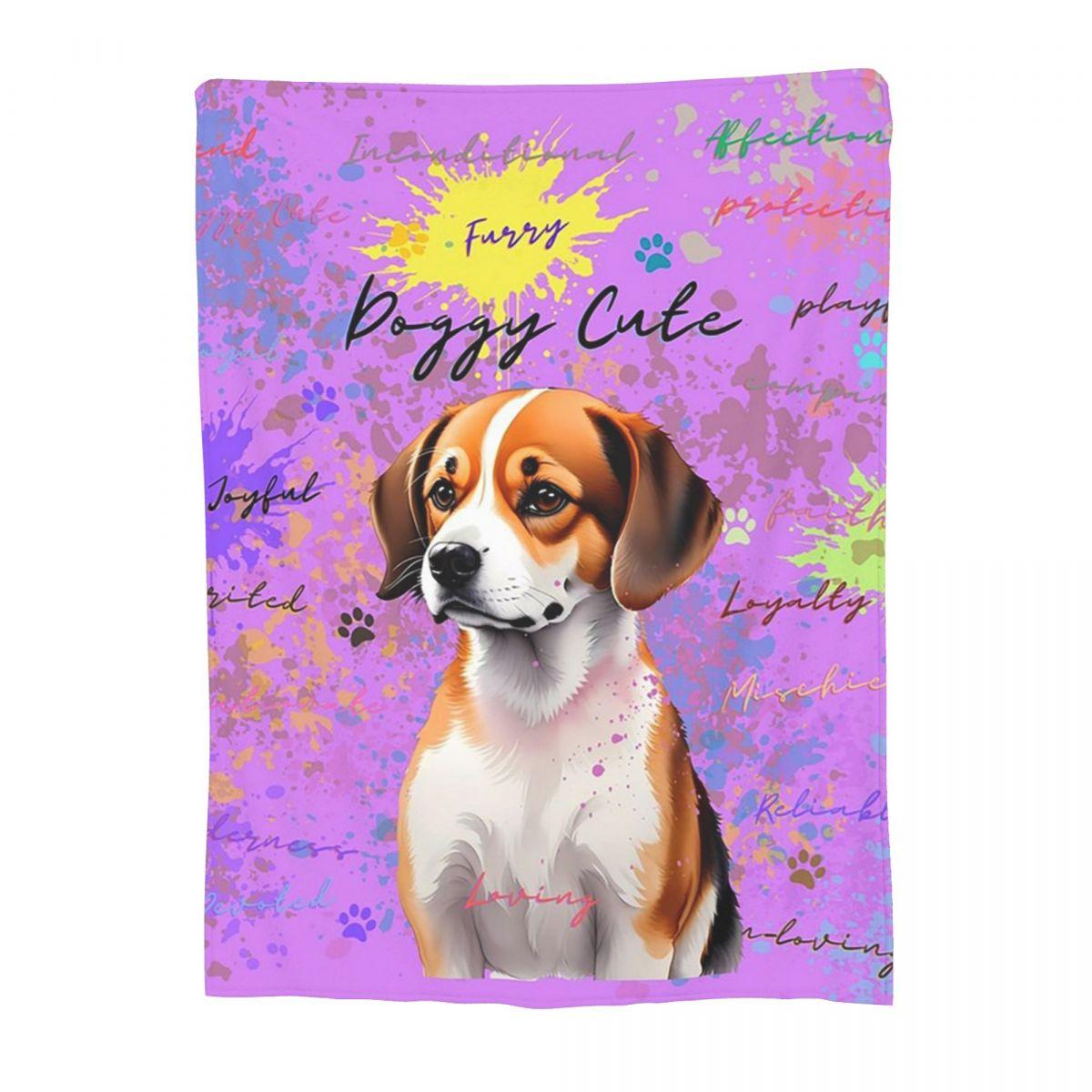 

Beagle Words A Multicolored Work Of Art Blankets Flannel Sofa Throw Blanket Lightweight for Couch Office Throws Bedspread Quilt 30x40in
