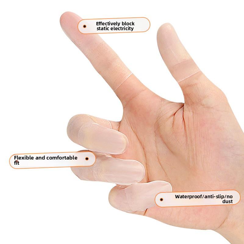 

Disposable Finger Cover Anti-static Incision Matte Dust-free Non-slip Latex Finger Cover Light and Thin Fit S (100pcs/pack) слонова кістка