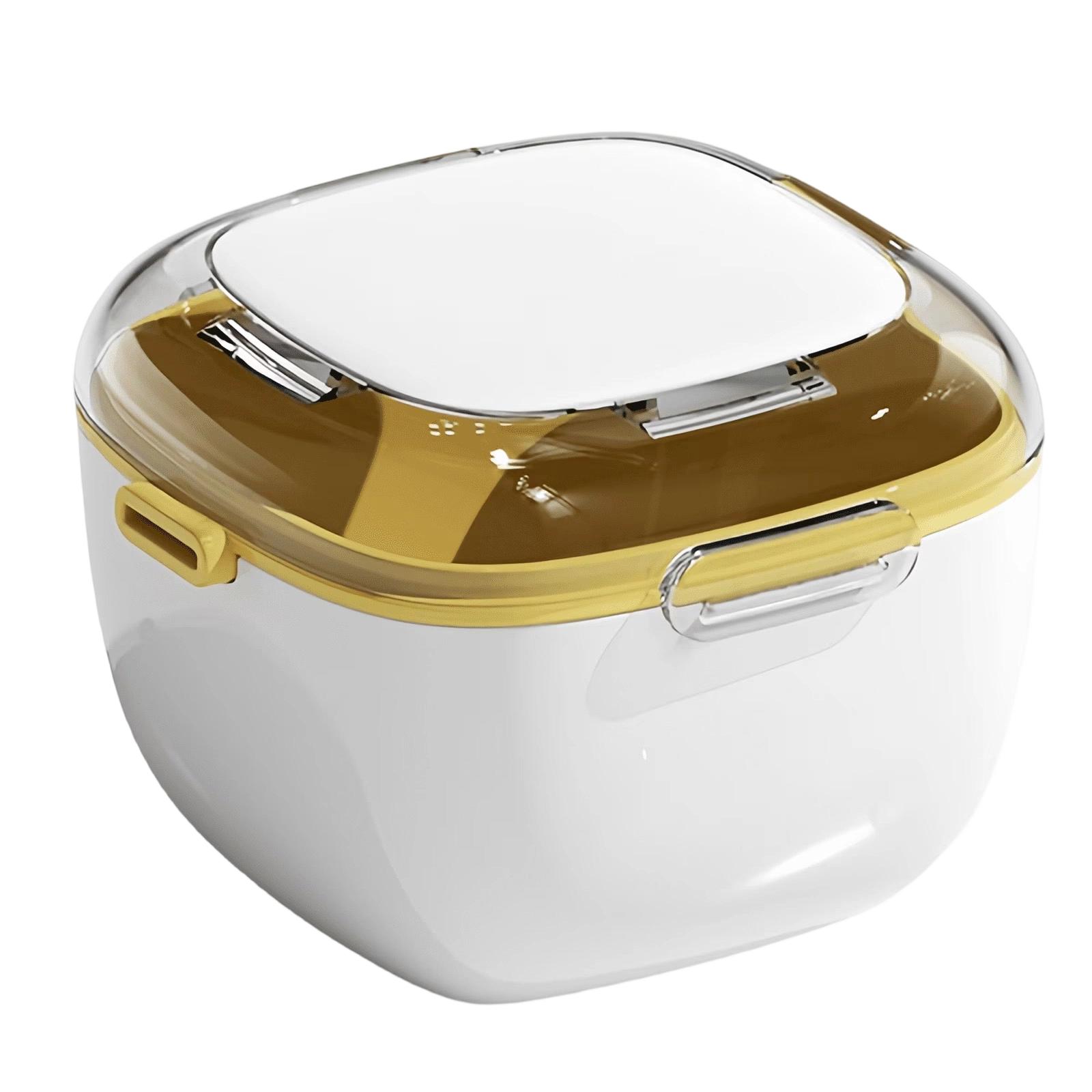 

Denture Case, Retainer Cleaning Box, Large Capacity Denture Container Cup For Any Full And Partial Denture, Clear Dentures, Retainers, Night Guards One Size жовтий