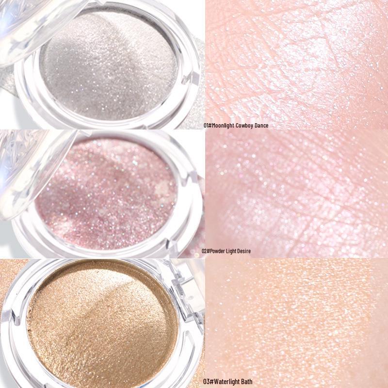 WODWOD Starry River Glitter Highlighter: Three-Dimensional Shimmer Powder for Bright, Sculpted Contours.