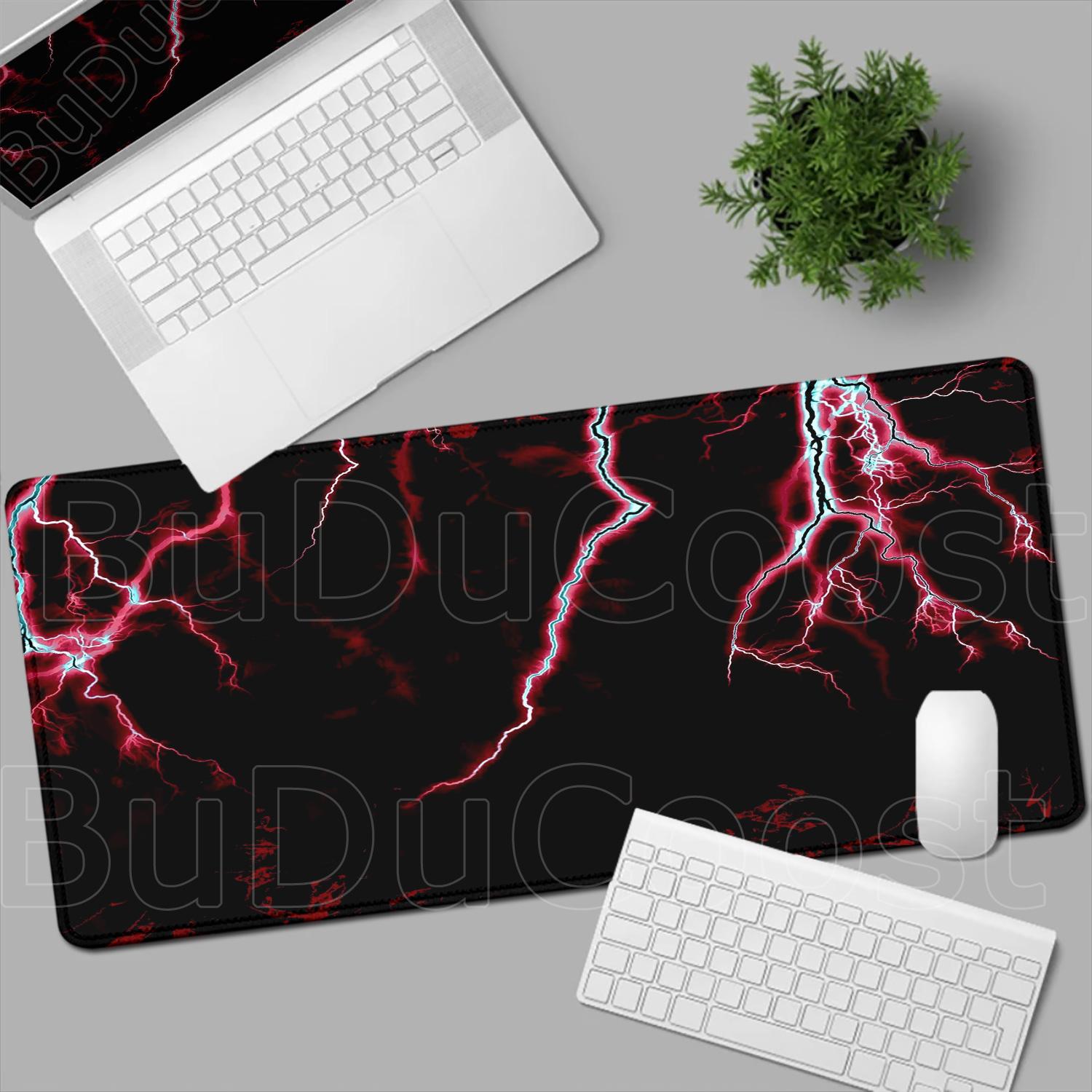 

Lightning Mouse Pad HD Printing Non-slip Rubber Laptop Gaming Mousepad Office Desk Mat Decorative Carpet Large Gamer Accessories 600x300mm