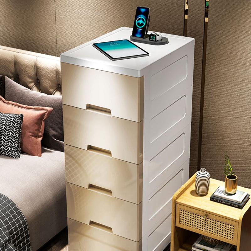 Narrow Gap Storage Cabinet, Compact Plastic Multi-Drawer Organizer with Multi-Layer Design, Space-Saving Shelf Rack for Bathroom