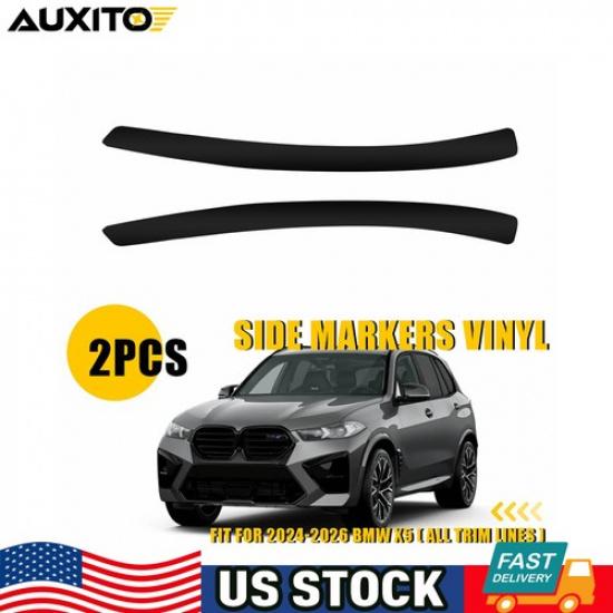

For 2024-2026 BMW X5 Smoked Front Side Marker Vinyl Overlay Tint Protectors