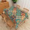 1pc Farmhouse Kitchen Dining Table Decor  Bohemian Patchwork Mandala Tablecloth Waterproof Table Cloth Holiday Party Wedding