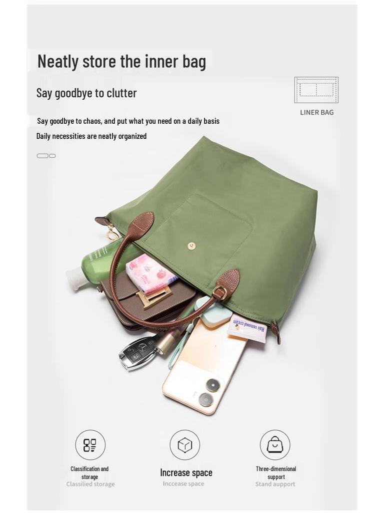 Longxiang Leichte DuPont-Papier-Tasche in Tasche: Innentasche in großen, mittleren und kleinen Größen, stützende Form, wasserdicht, Aufbewahrungstaschen.