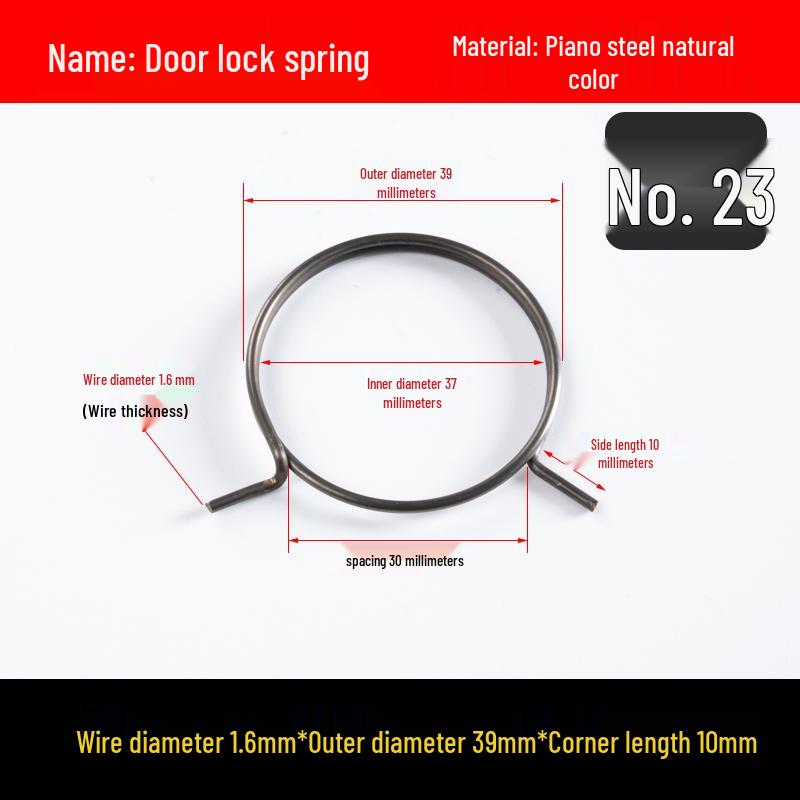 Yellow Anti-Theft Door Handle Torsion Spring for Interior Sliding Doors In Hotels and Bathrooms